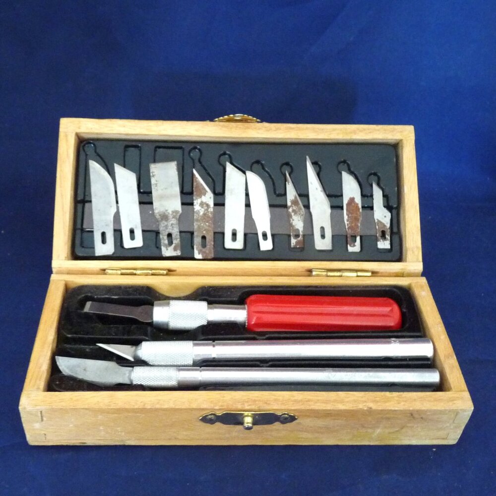 X-Acto cutting set wooden case art crafts home schooling